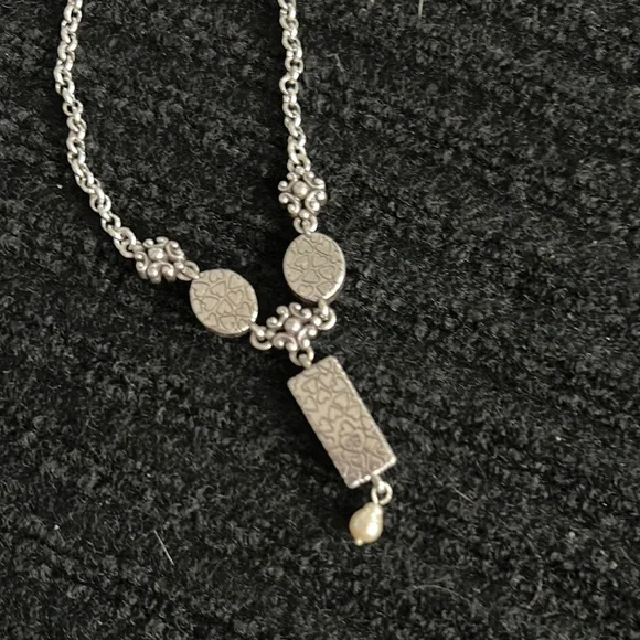 Brighton | Jewelry | Retired Brighton Silver And Blue Necklace With ...